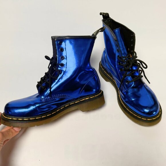 ULTRA RARE Metallic Blue Dr. Martens 1460 Women’s Boots - Size 38 (EU) / 7 (US) - Picture 15 of 15
